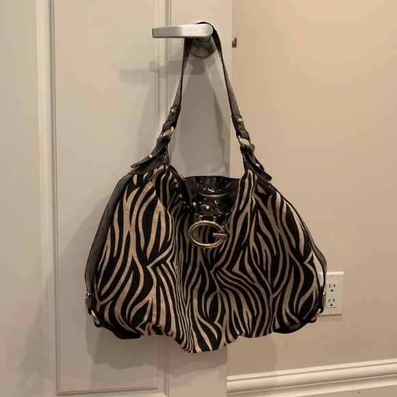 Guess Bags Guess Zebra Print Hobo Bag Poshmark